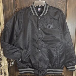 NWT Official NFL Team Apparel Black Bomber/Varsity Jacket